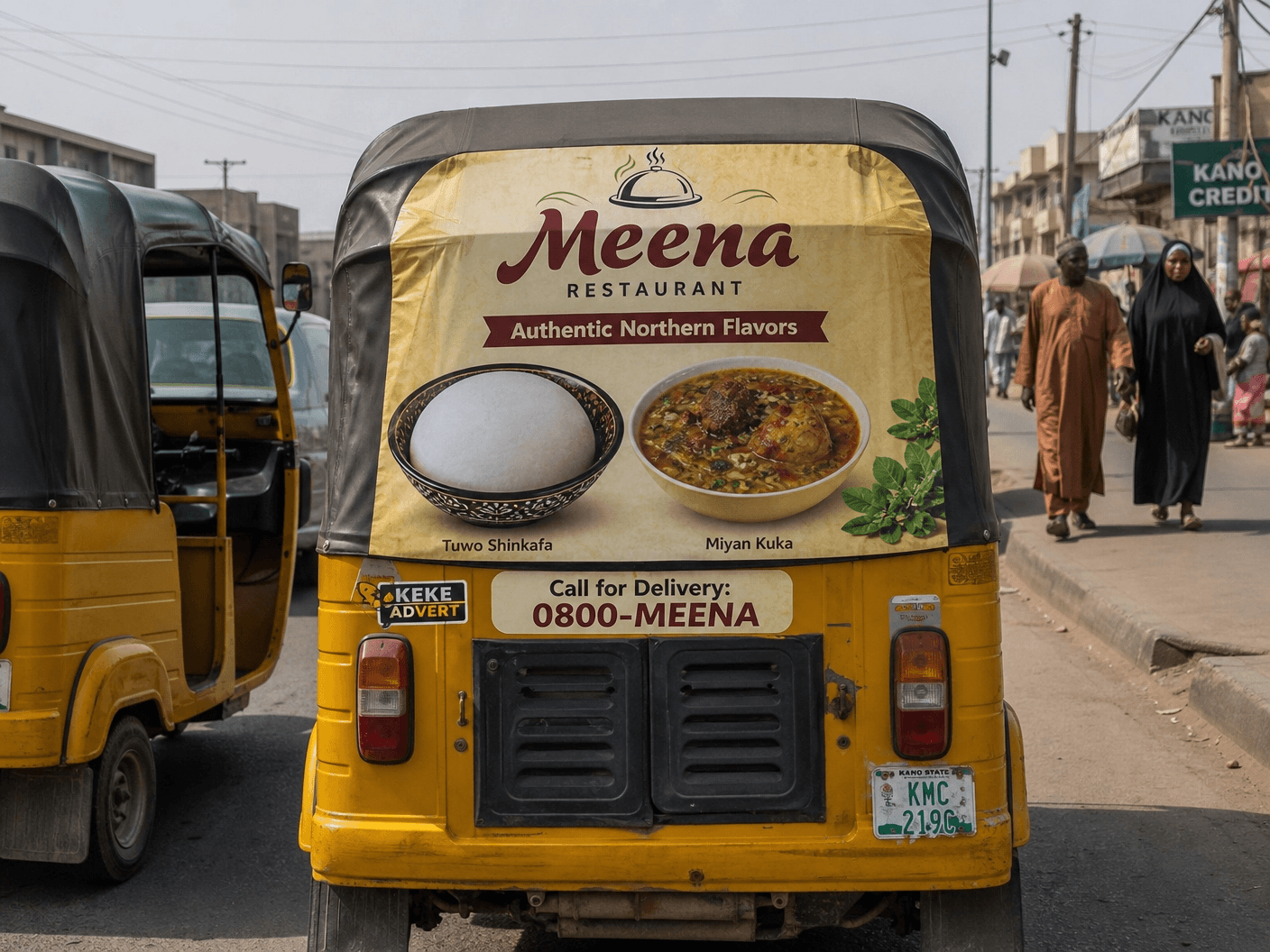 Keke Advert campaign for Meena Restaurant